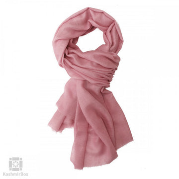 Baby Pink  Woolen Stole - KashmirBox.com