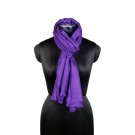 Purple  Woolen Stole - KashmirBox.com