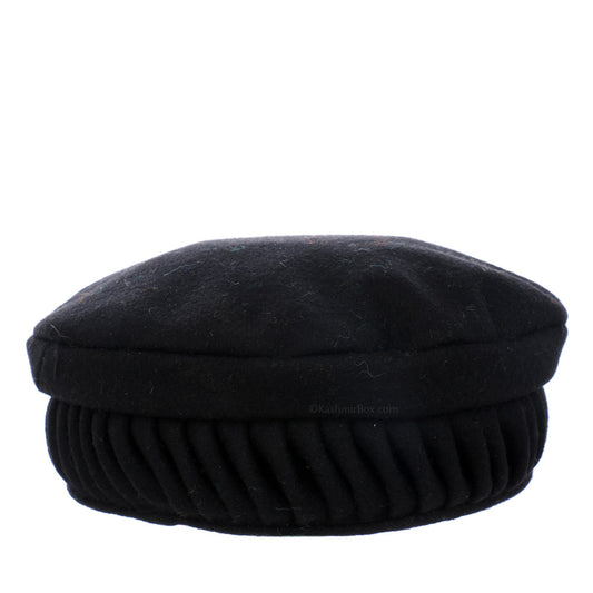 Black Twisted Pakol Cap - KashmirBox.com