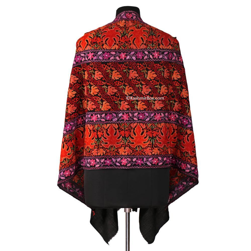 Chinar Embroidered  Stole - KashmirBox.com