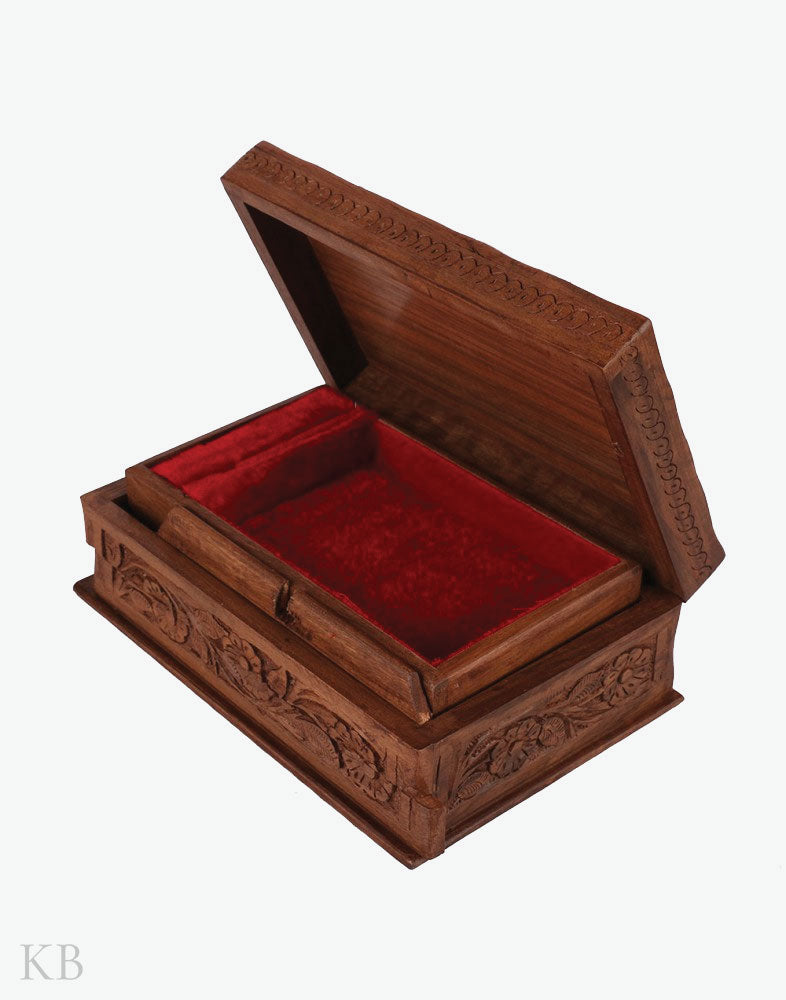 Walnut Wood Storage Box - Kashmir Box