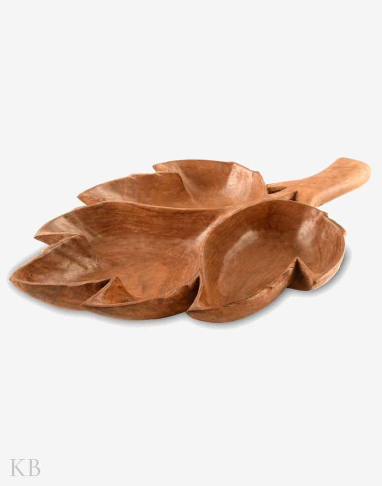 Walnut Wood Chinar Bowl Small - KashmirBox.com