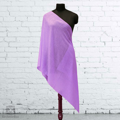 Lavender Purple Wool Stole - KashmirBox.com