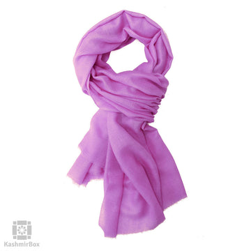 Lavender Purple Wool Stole - KashmirBox.com