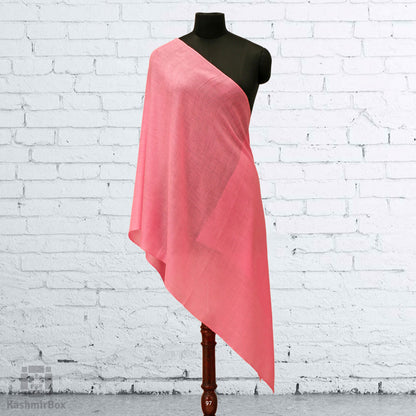 Rose Pink Woolen Stole - KashmirBox.com