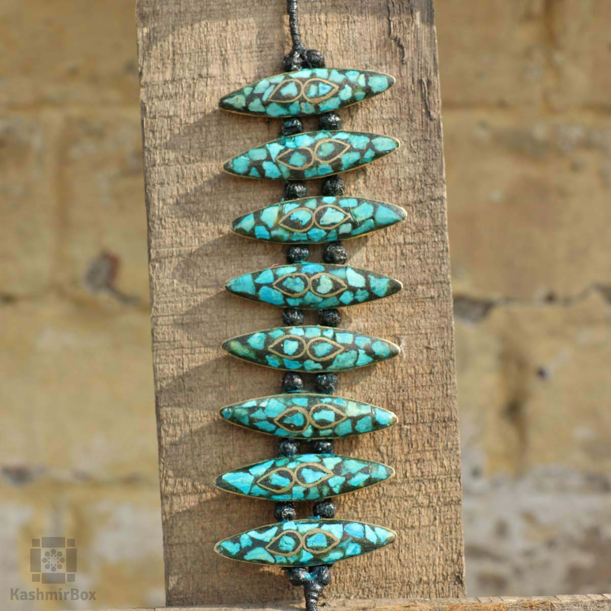 Pointed Kashmiri Turquoise Bracelet - KashmirBox.com