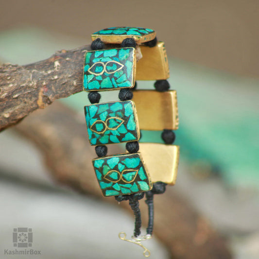 Boxed Ferozi Turquoise Bracelet - KashmirBox.com