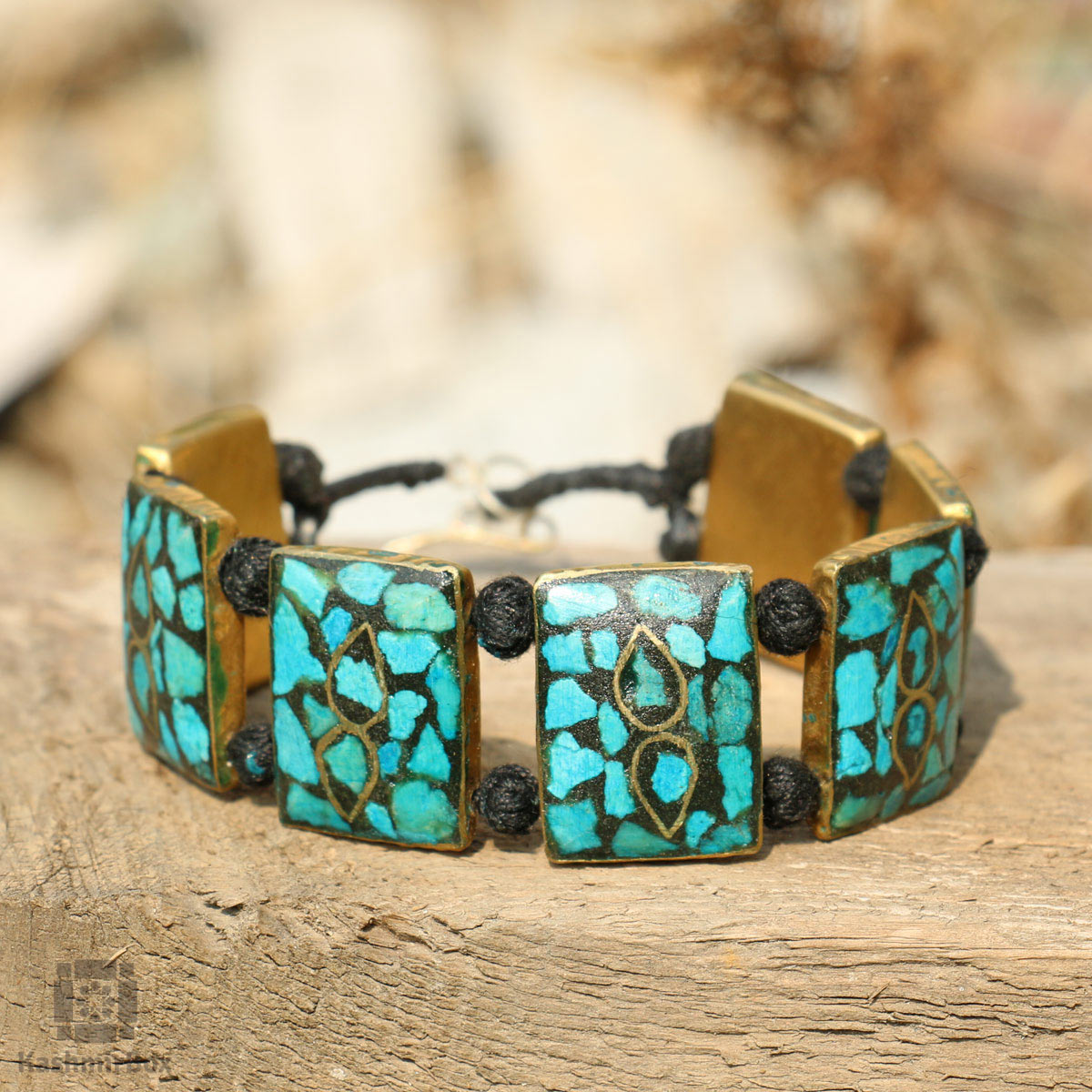 Boxed Ferozi Turquoise Bracelet - KashmirBox.com