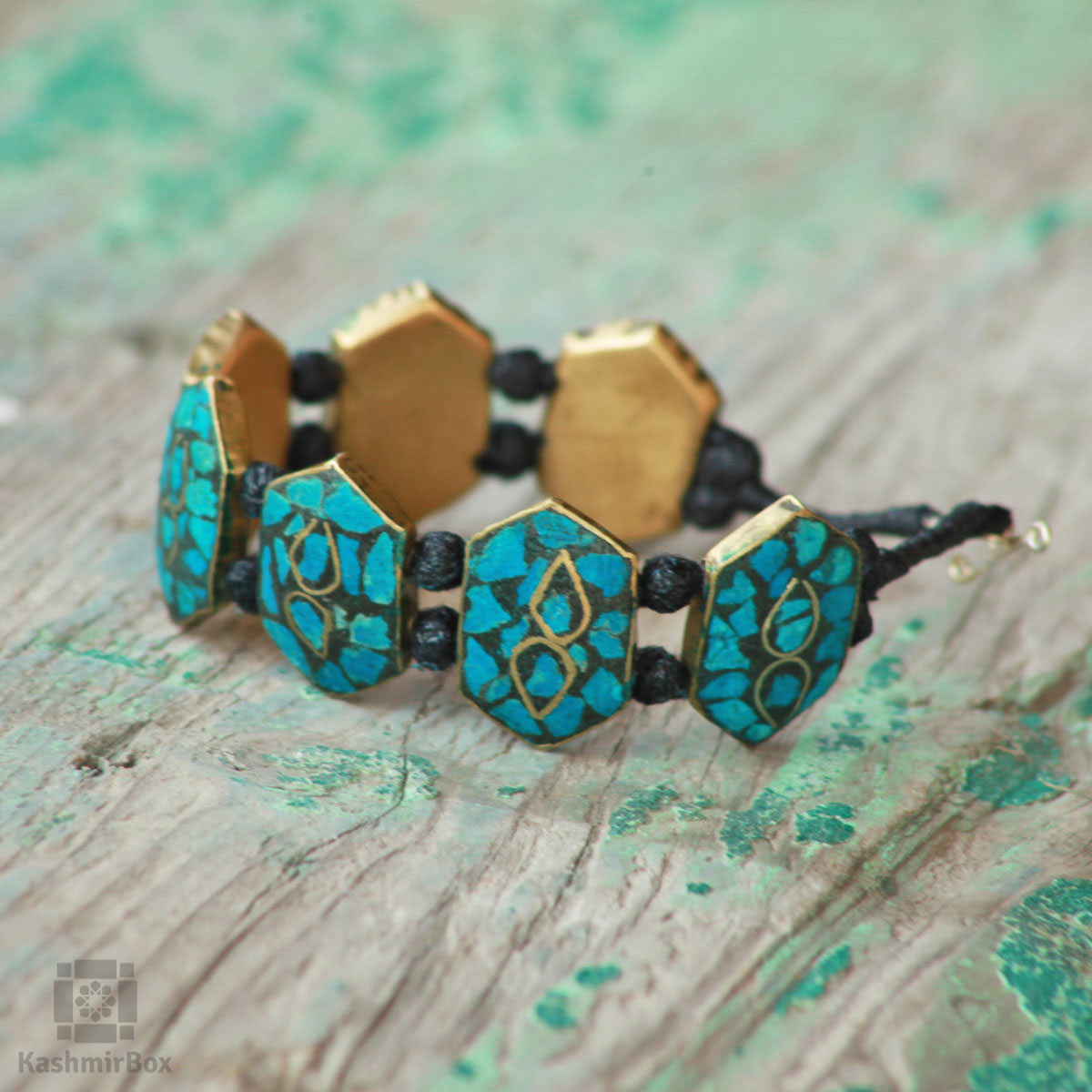 Ferozi Handcrafted Bracelet - KashmirBox.com