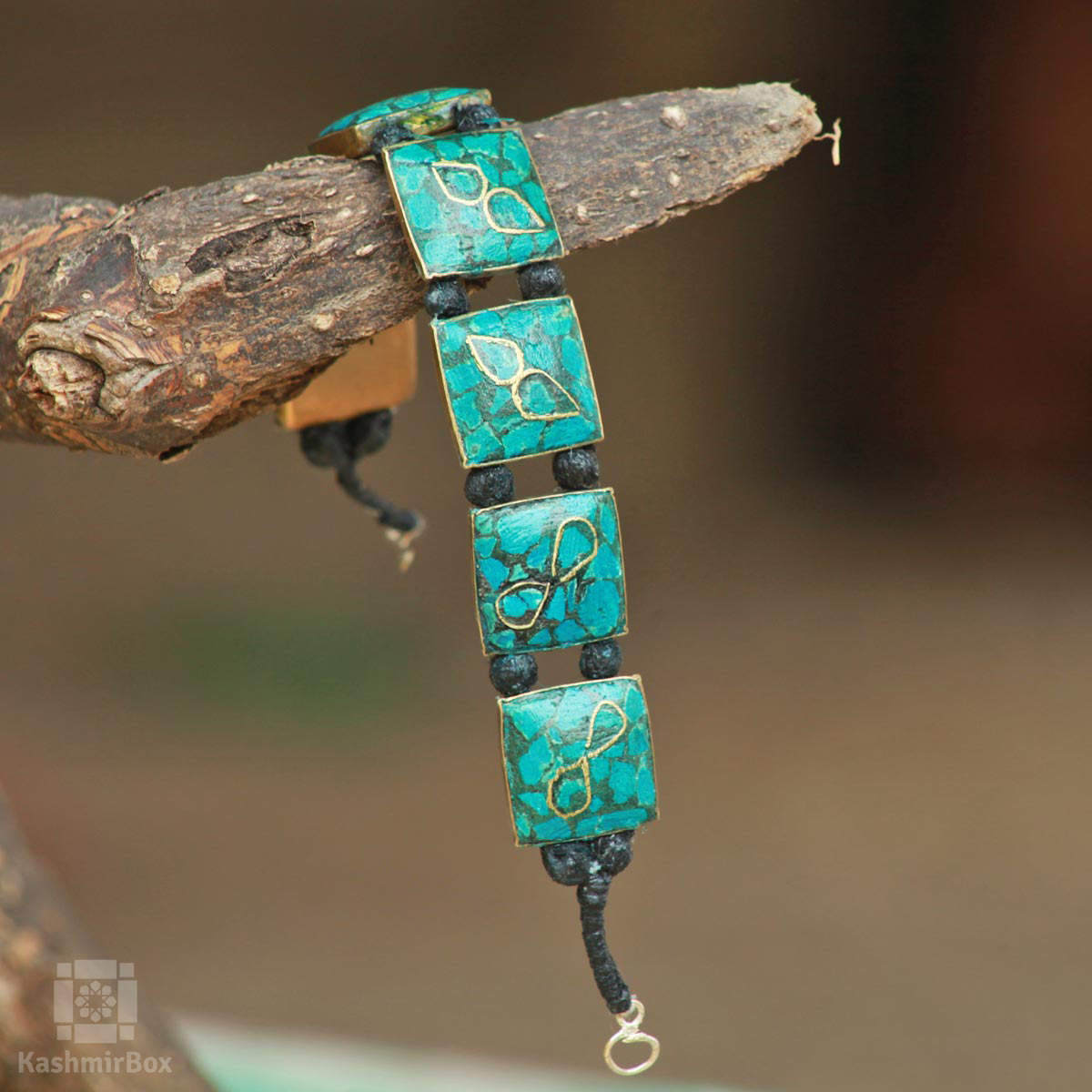Deep Turquoise Handmade Bracelet - KashmirBox.com