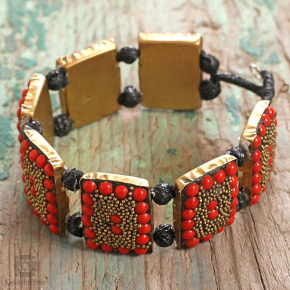 Beaded Red Handmade Bracelet - KashmirBox.com