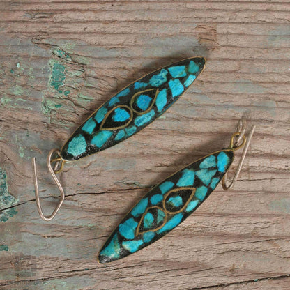 Leaved Turquoise Handmade Necklace Set - KashmirBox.com