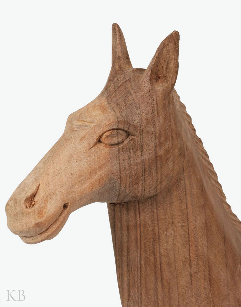 Walnut Wood Hand Carved Horse - Kashmir Box