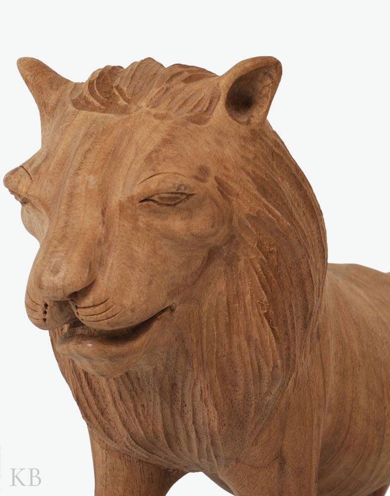 Walnut Wood Handmade Decorative Lion - Kashmir Box