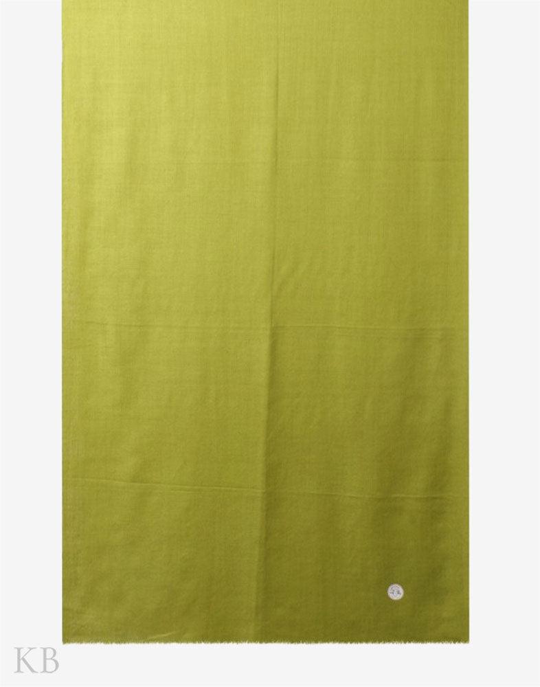 GI Certified Pear Green Solid Cashmere Pashmina Stole - Kashmir Box