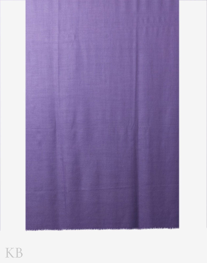 GI Certified Amethyst Purple Solid Cashmere Pashmina Shawl - Kashmir Box