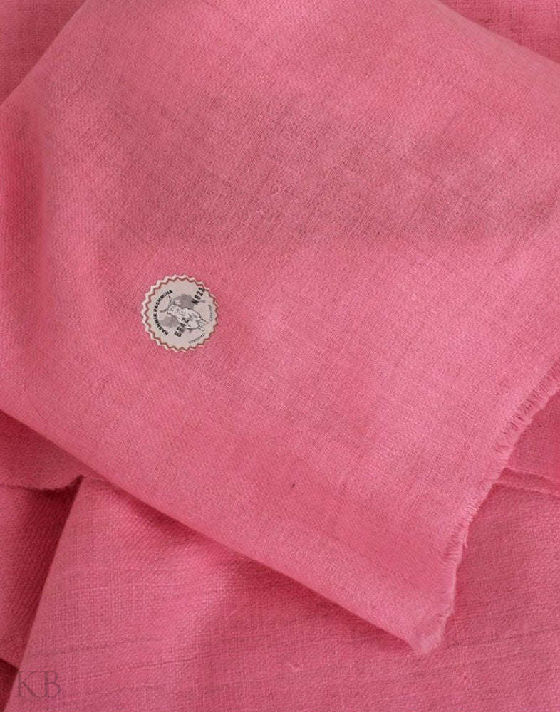 GI Certified Flamingo Pink Handmade Cashmere Pashmina Shawl - Kashmir Box
