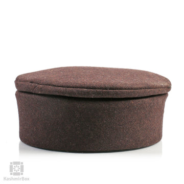 Woody Brown Afghani Style Foam Cap - Kashmir Box
