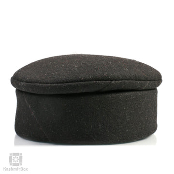 Black Afghani Style Foam Cap - Kashmir Box