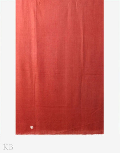 GI Certified Red Solid Cashmere Pashmina Shawl - Kashmir Box