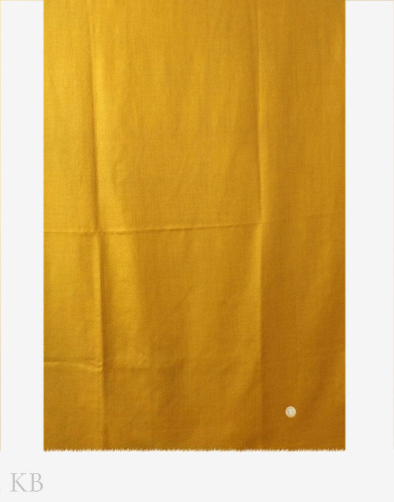 GI Certified Yellow Green Solid Cashmere Pashmina Shawl - Kashmir Box