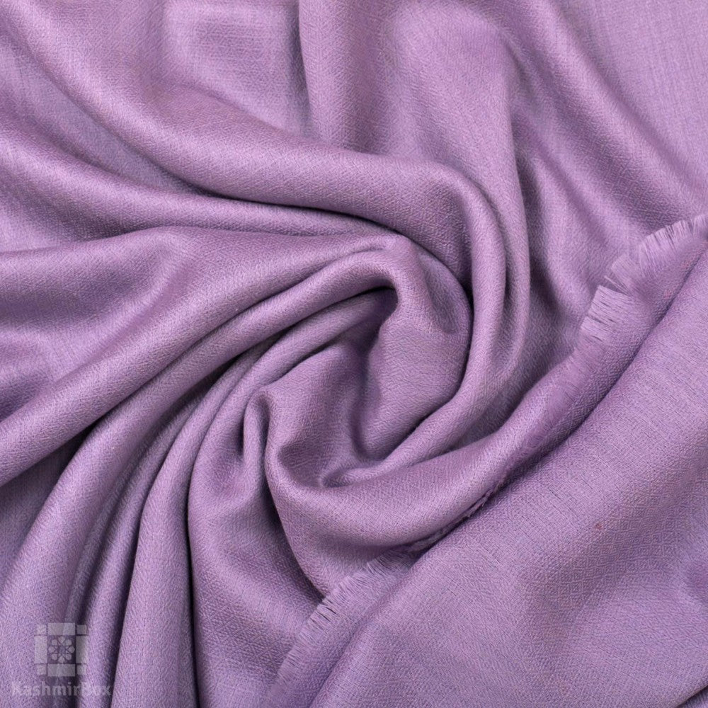 Mauve Purple Solid Woolen Shawl - Kashmir Box