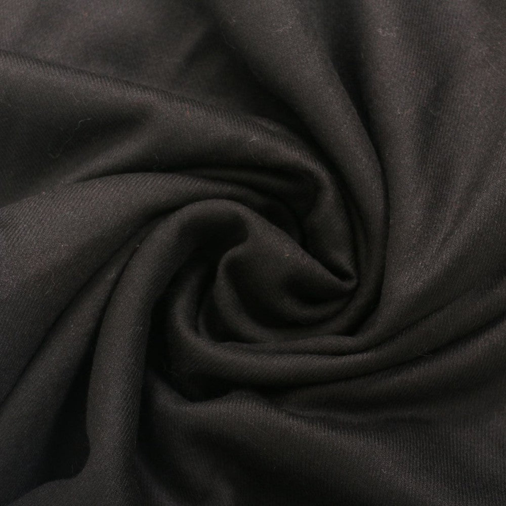 Metal Black Solid Woolen Scarf - Kashmir Box