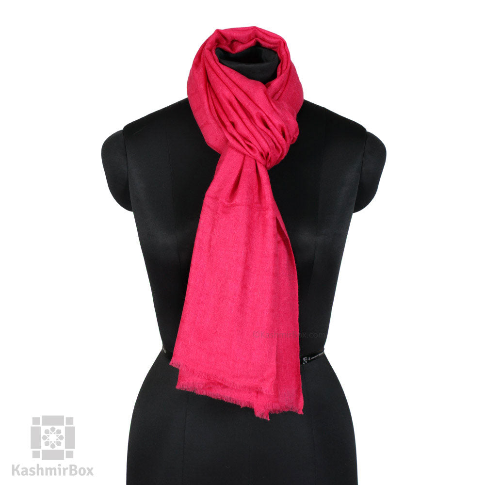 Pink Squared Woolen Scarf