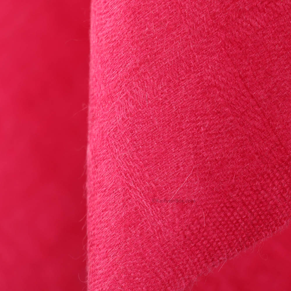 Pink Squared Woolen Scarf - Kashmir Box