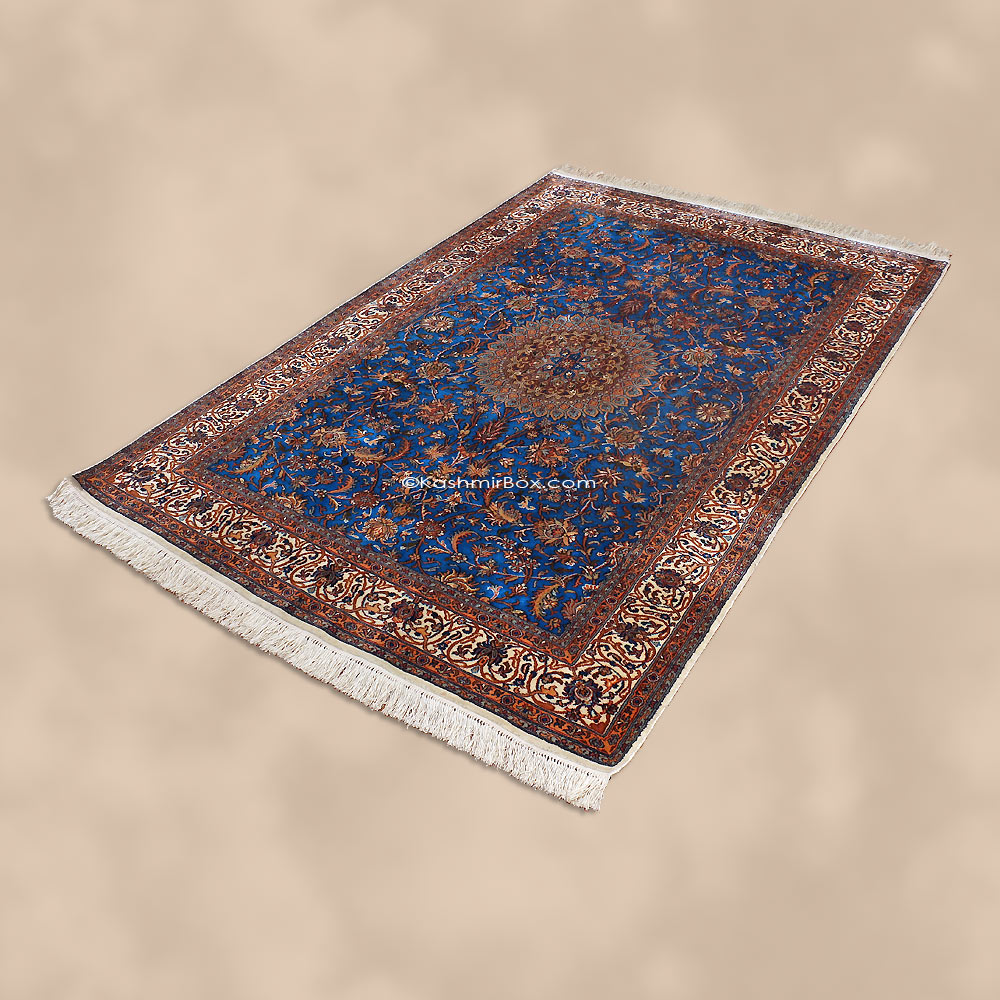 Ferozi Kashan Carpet - KashmirBox.com