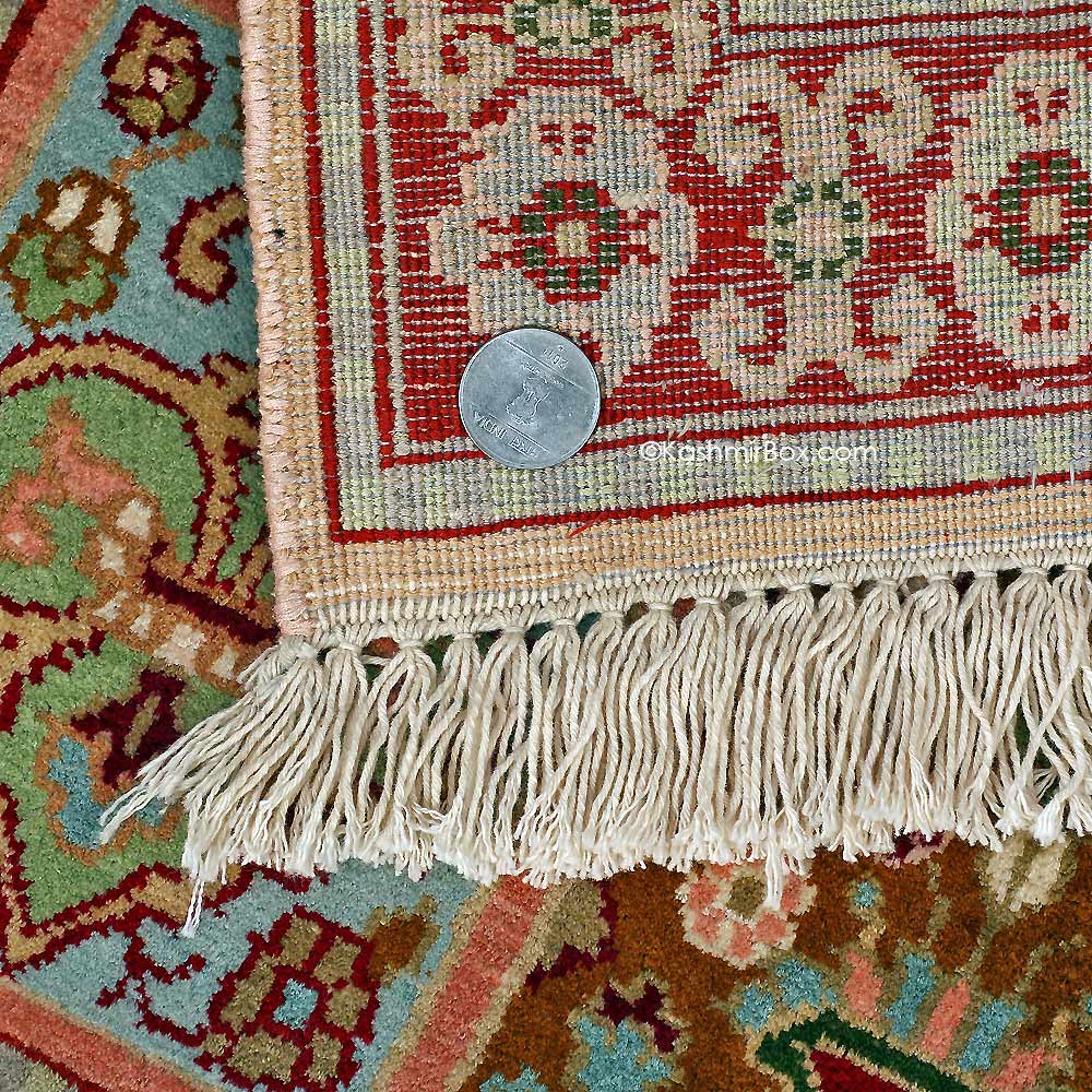 Fawn Silk Carpet - KashmirBox.com