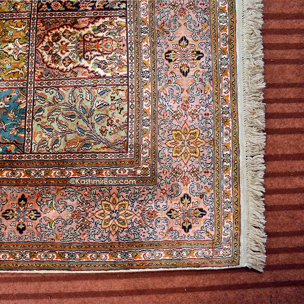 Off White Royal Taj Silk Crapet - KashmirBox.com