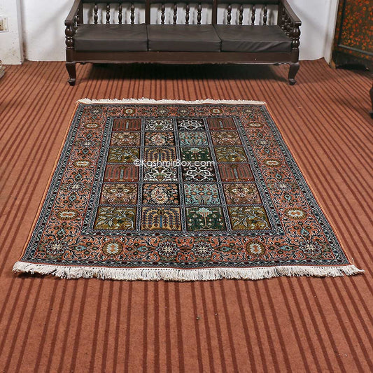 Box White Dabdar STP Carpet | Kashmir Box - KashmirBox.com