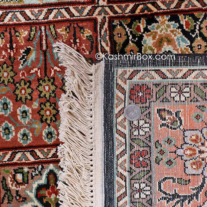 Black Dabdar STP Carpet - KashmirBox.com