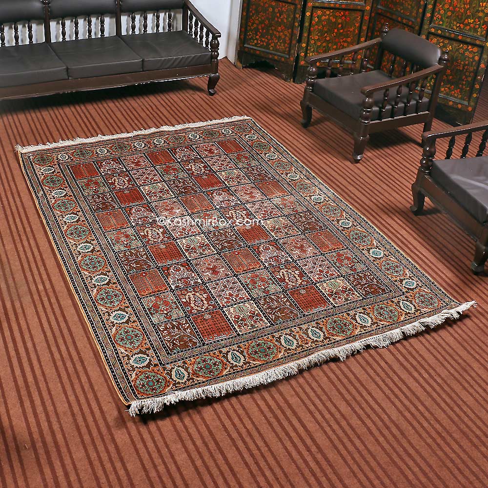 Fawn Dabdar Staple Carpet - KashmirBox.com