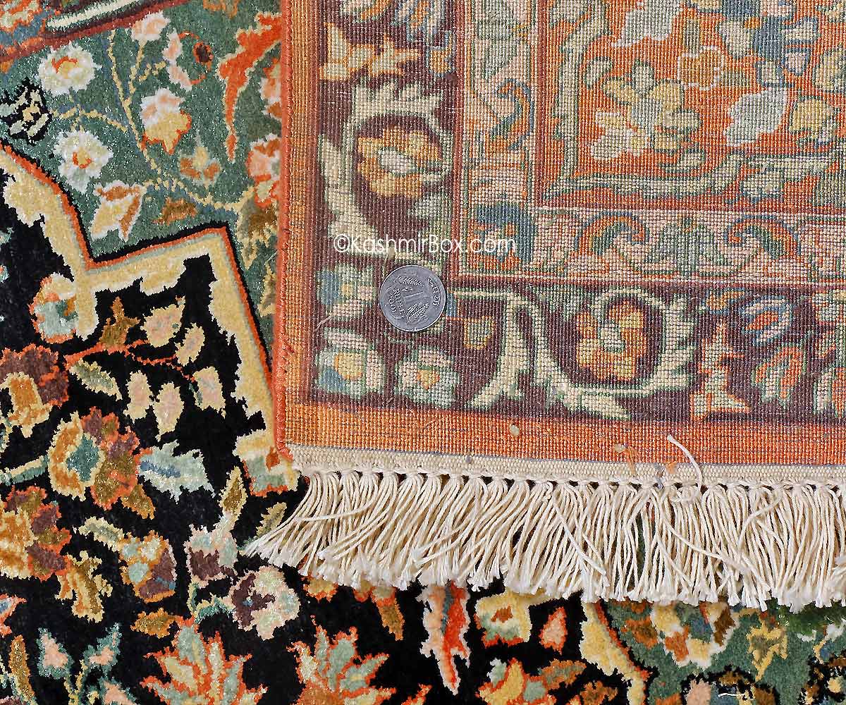 Orange Bagdar Staple Carpet - KashmirBox.com