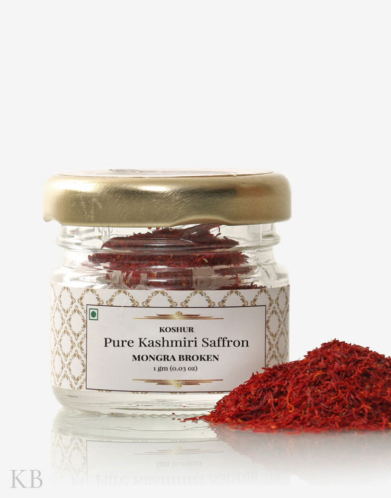 Koshur Kashmiri Broken Saffron Strands (Mongra) - Kashmir Box