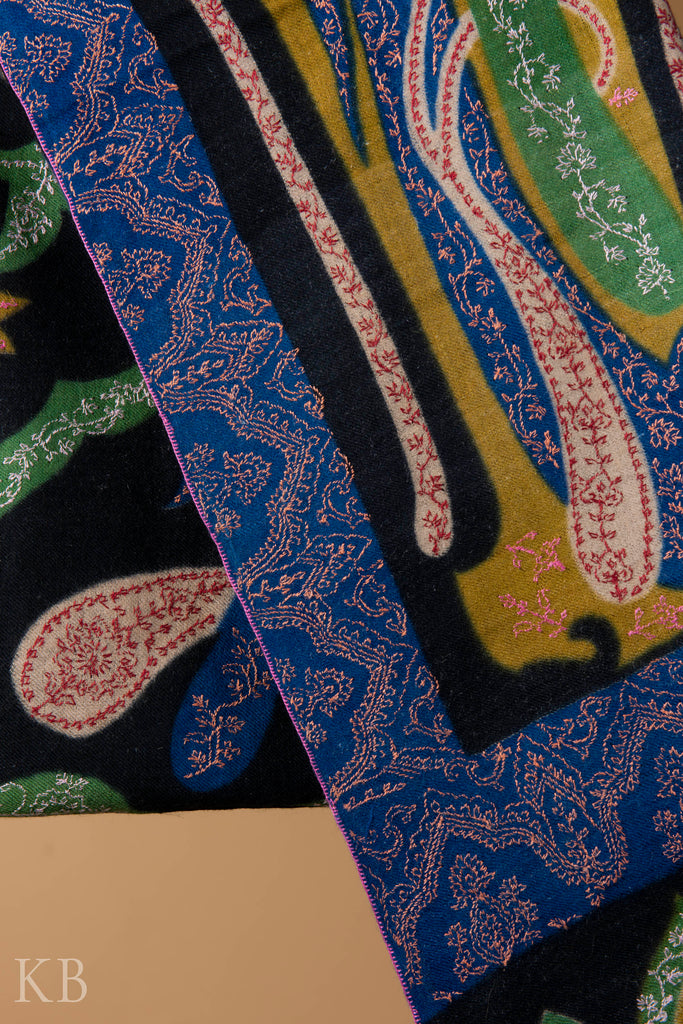 Multicolored Jama Printed Pashmina Shawl - Kashmir Box