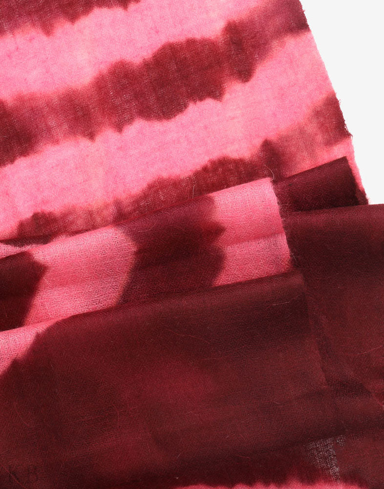 Red And Pink Dip Dye Cashmere Pashmina Scarf - Kashmir Box