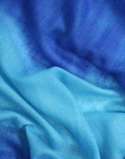 Winter Blues Dip Dye Cashmere Pashmina Scarf - Kashmir Box