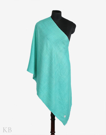 GI Certified Green Solid Cashmere Pashmina Stole - Kashmir Box