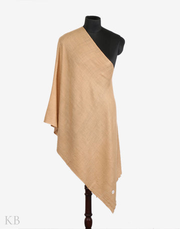 GI Certified Tanned Solid Cashmere Pashmina Stole - Kashmir Box