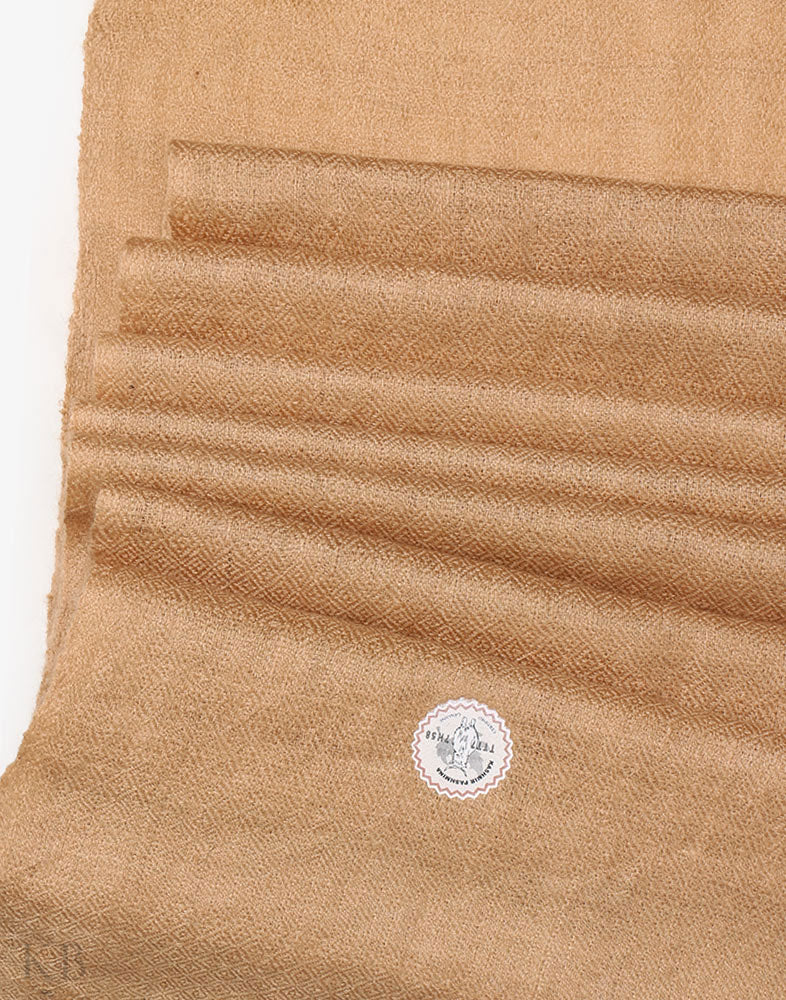 GI Certified Tanned Solid Cashmere Pashmina Stole - Kashmir Box