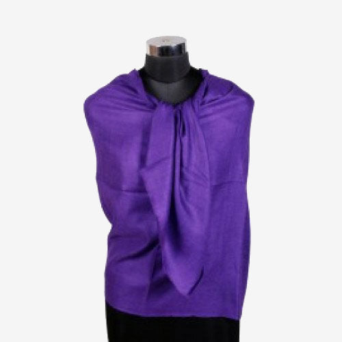 Purple  Woolen Shawl - KashmirBox.com