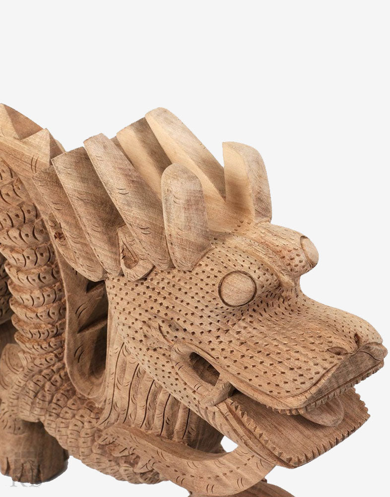 Walnut Wood Hand Carved Dragon - Kashmir Box