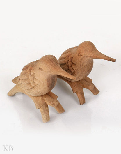 Hand Engraved Walnut Wood Birds - Kashmir Box