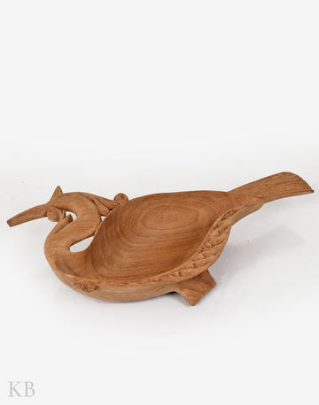 Walnut Wood Handmade Bird Bowl - Kashmir Box