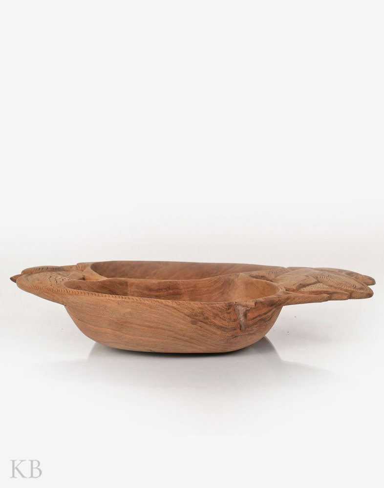 Walnut Wood Handmade Dragon Bowl - Kashmir Box