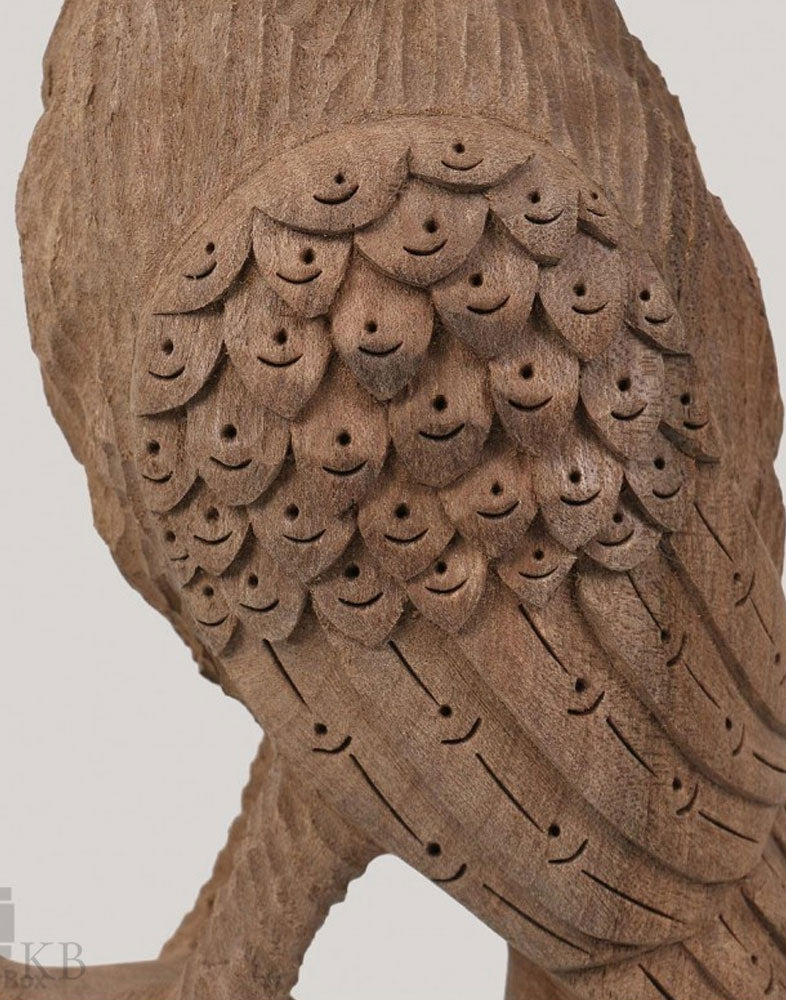 Walnut Wood Small Decorative Owl - Kashmir Box