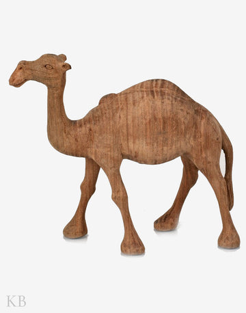 Walnut Wood Carved Desert Camel - Kashmir Box